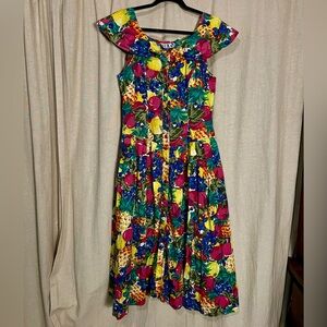 Rare Vintage Fruit Midi Dress